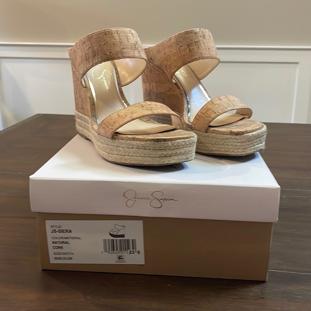 Jessica Simpson Siera Natural Cork Wedge Sandal